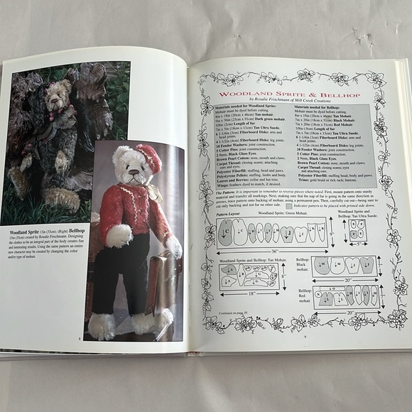 NWT American Teddy Bear Artists Pattern Hardcover BOOK 1998 Linda Mullins - Picture 8 of 17